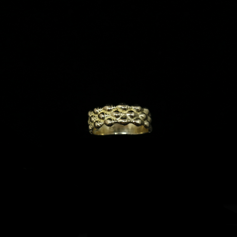 Seashell Ring - 3 Rows - Gold
