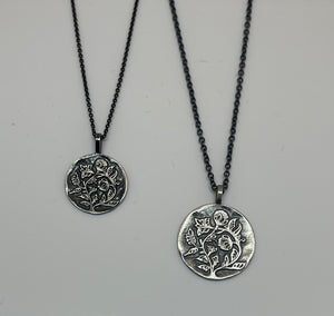The Traveler - Pendant - Oxidised Silver
