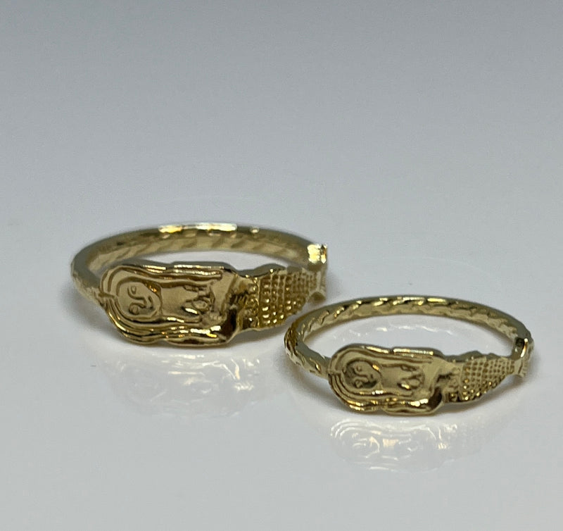 Creatures - Mermaid ring - Big - 14kt gold