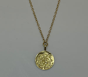 The Traveler - Small pendant w/link - 14kt gold