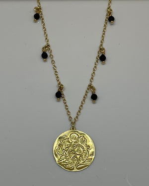 The Traveler - Big Pendant - 6 stones - 14kt gold