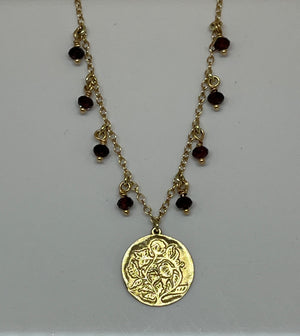 The Traveler - Small pendant - 8 stones - 14kt gold