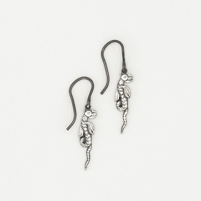 Creatures - Dragon Earrings - Silver