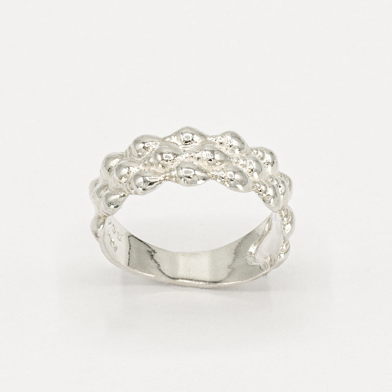 Seashell Ring - 3 Rows - Silver