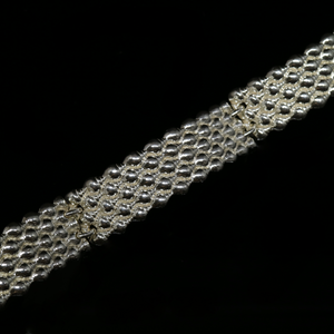 Seashell Bracelet - 5 Rows - Larger Shells - Silver