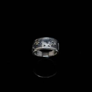 Acanthus Ring - Wide Band - Silver