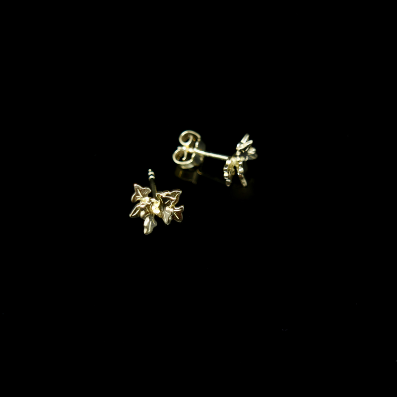 Acanthus Earrings - Small Acanthus - Studs - Gold