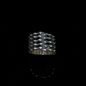 Seashell Ring - 5 Rows Open - Silver