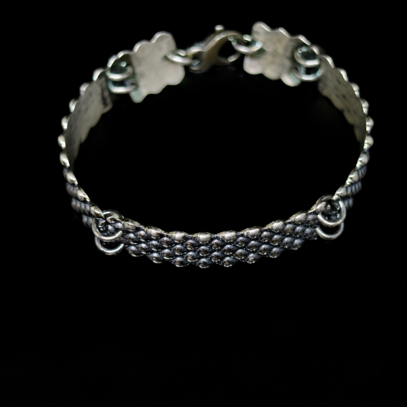 Seashell Bracelet - 5 Rows - Silver