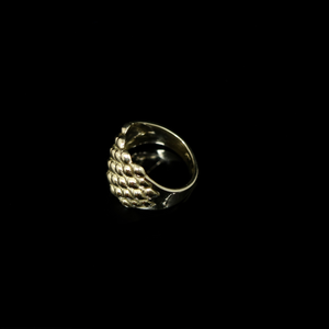 Seashell Ring - 7 Rows Concave - Gold