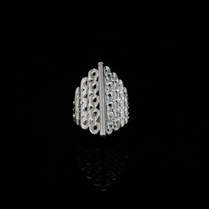 Knitting Ring - Diamond Large Stitch - Silver – FríðaSkart