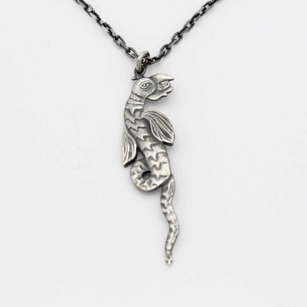 Creatures - Dragon Necklace - Small - Silver