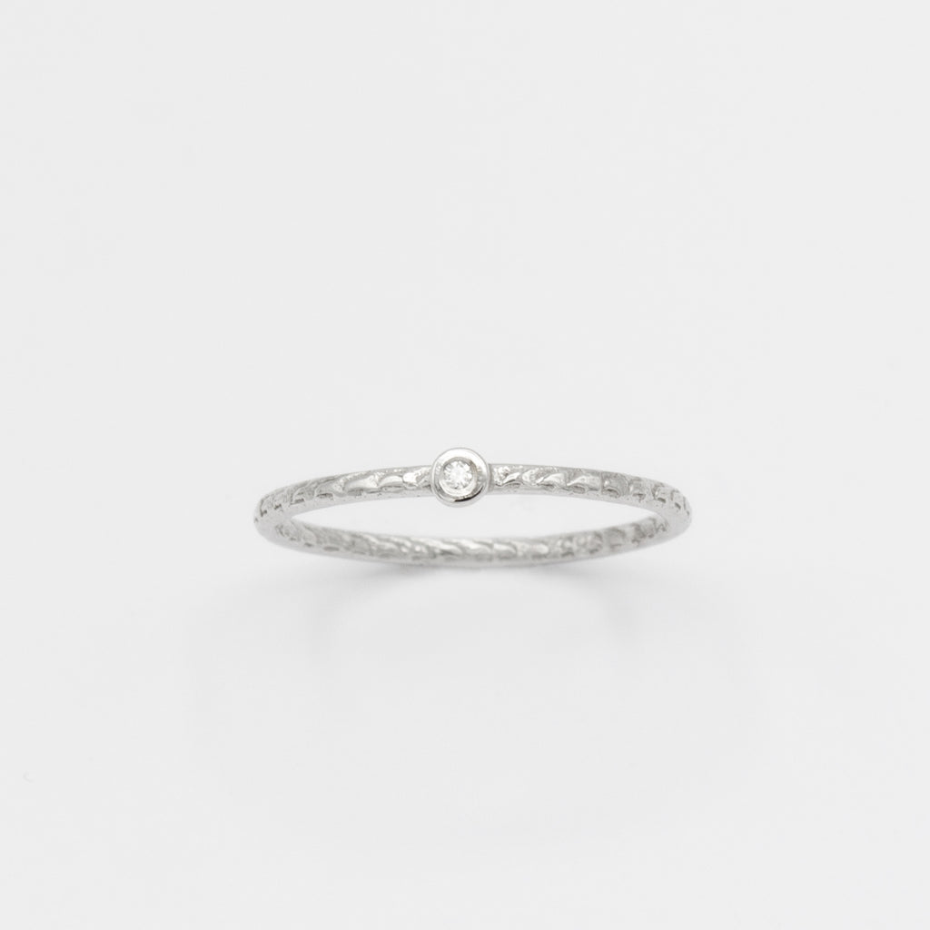 Creatures - Dragon Ring - 0.01ct  Diamond - White Gold