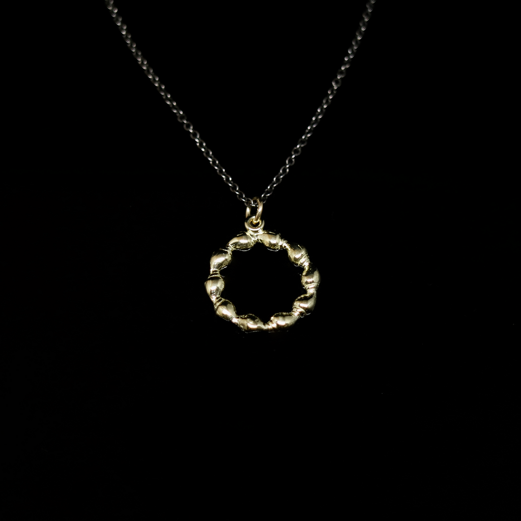 Seashell Necklace - Circle Shells - Gold