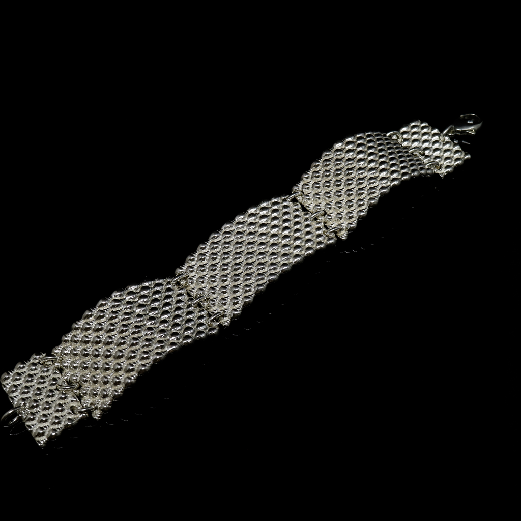 Seashell Bracelet - 10 Rows - Silver