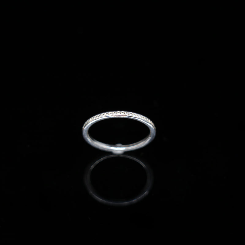 Celts & Kings Ring - 1mm Band - White Gold