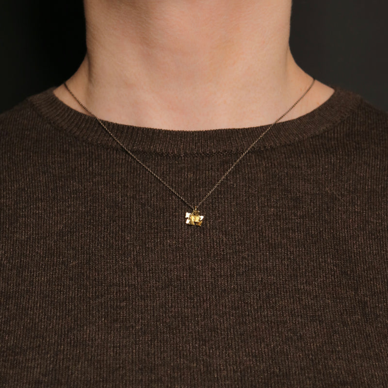 Acanthus Necklace - Small Acanthus Pendant - Gold